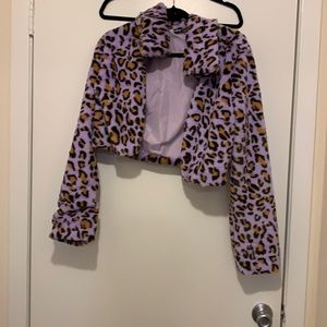 Medium, faux fur half jacket
